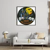 Halloween Haunted House-11CT Stamped Cross Stitch 24*24cm/9.45*9.45in