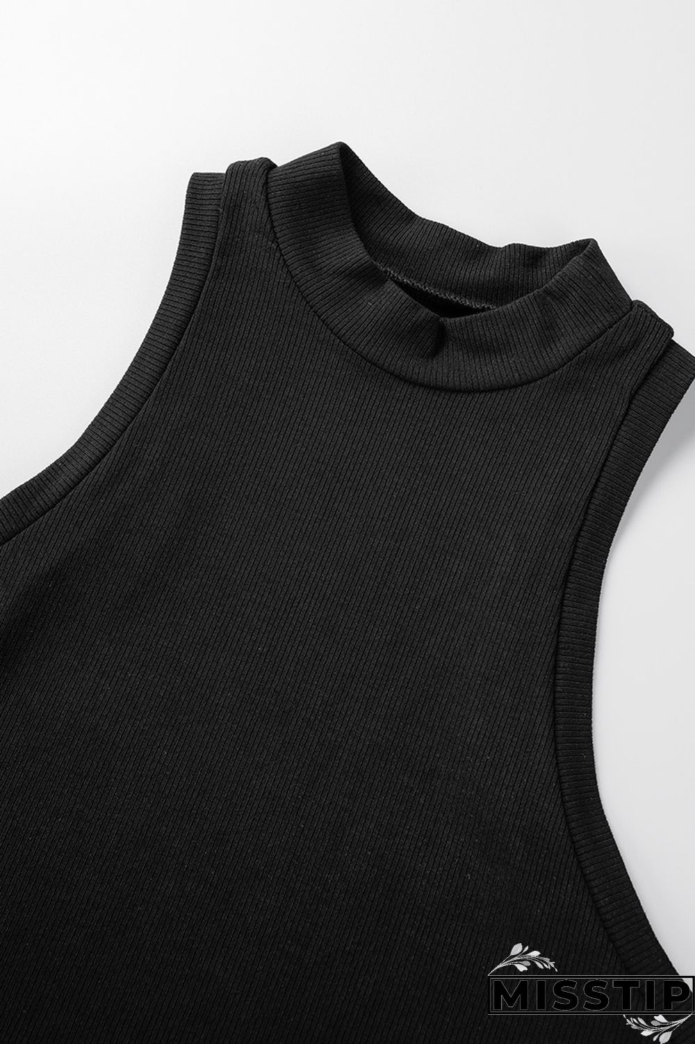 Black Casual Solid Basic Half A Turtleneck Tops