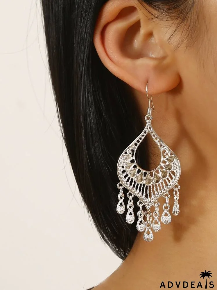 Vintage Geometric Drop Earrings