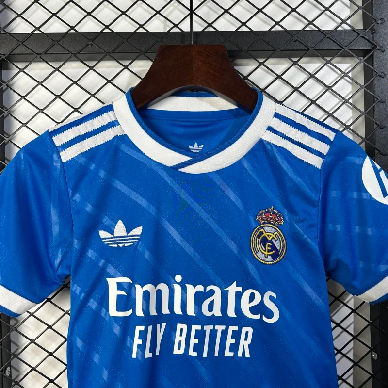 25/26 Real Madrid Third Away Kids Kit Football Shirt Thai Quality