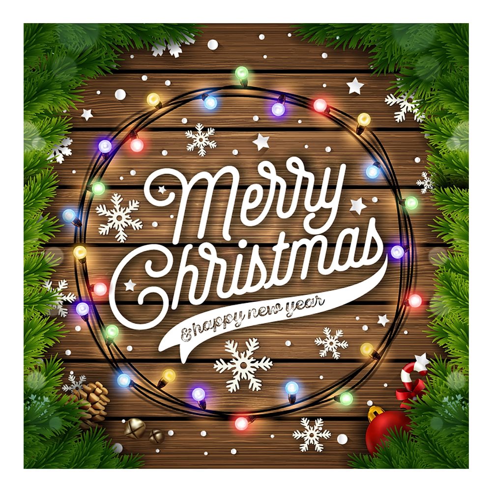 Merry Christmas - Full Round - Diamond Painting(35*35cm)