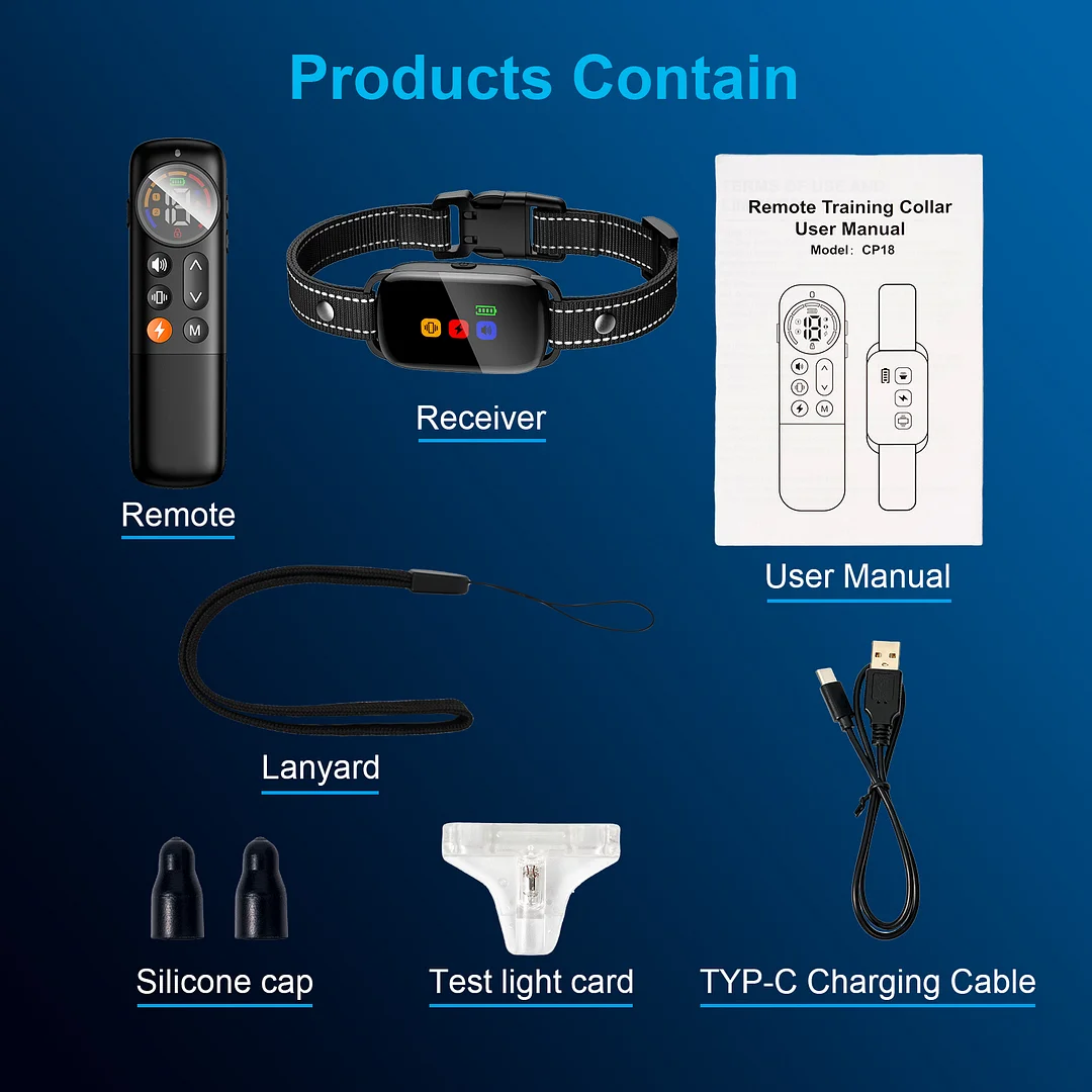 BEBANG Dog Training Collar, 2 Dog Shock Collar with 3 Training Modes, Rechargeable Waterproof Electric Dog Collar for Small to large Dogs, Security Lock