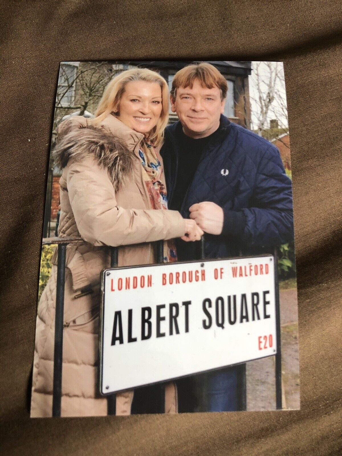 GILLIAN TAYLFORTH & ADAM WOODYATT (EASTENDERS) UNSIGNED Photo Poster painting- 6x4”