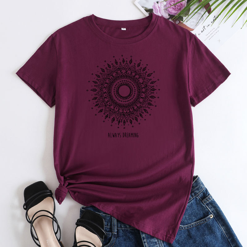 Always Dreaming Mandala Women's Cotton T-Shirt | ARKGET