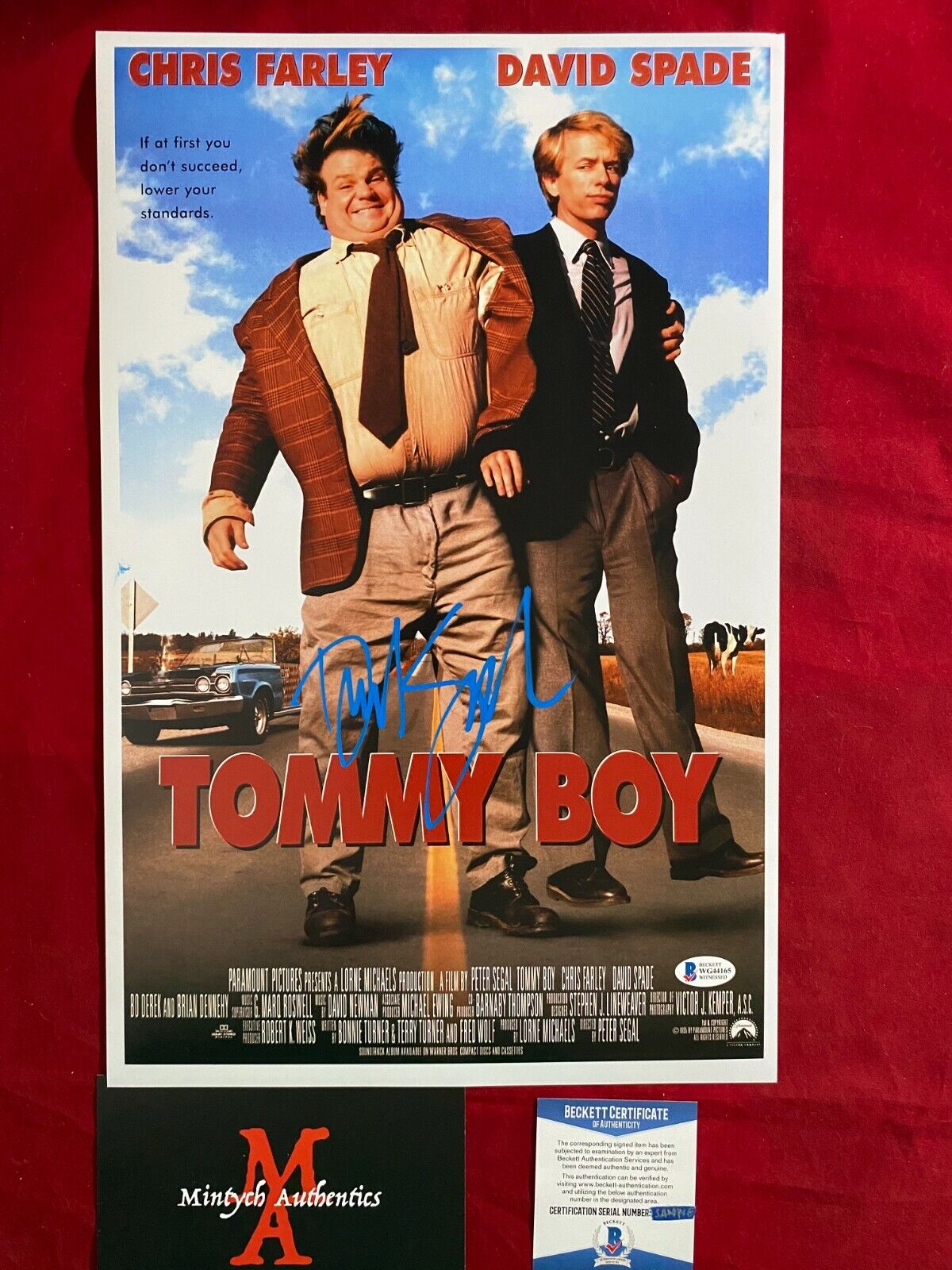 DAVID SPADE AUTOGRAPHED SIGNED 11x17 Photo Poster painting! TOMMY BOY! RICHARD! BECKETT COA!