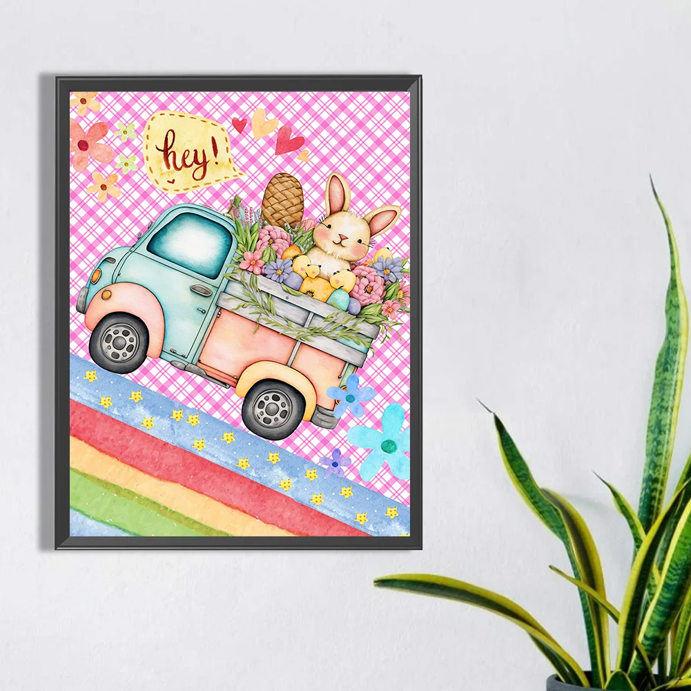 Full Round Diamond Painting 30*40cm - Toy Rabbit