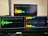 3.7-inch music spectrum desktop weather clock