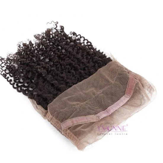  Yvonne Malaysian Curly 360 Lace Frontal 22.5"x4" Brazilian Human Hair 