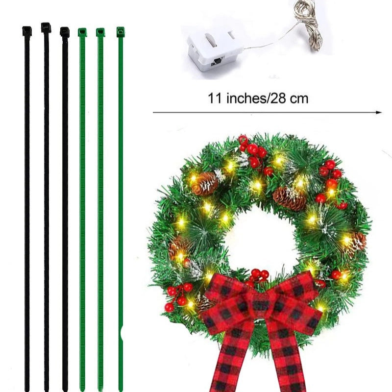 Special For Christmas Car Wreath With Lights Wreath Pvc28cm Christmas Decorations Pendant