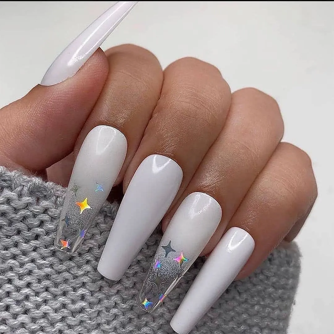 24pcs Pink Butterfly Pattern Fake Nails Full cover Fake Nails Glue DIY Manicure Nail Art Tools-Nail Inspo
