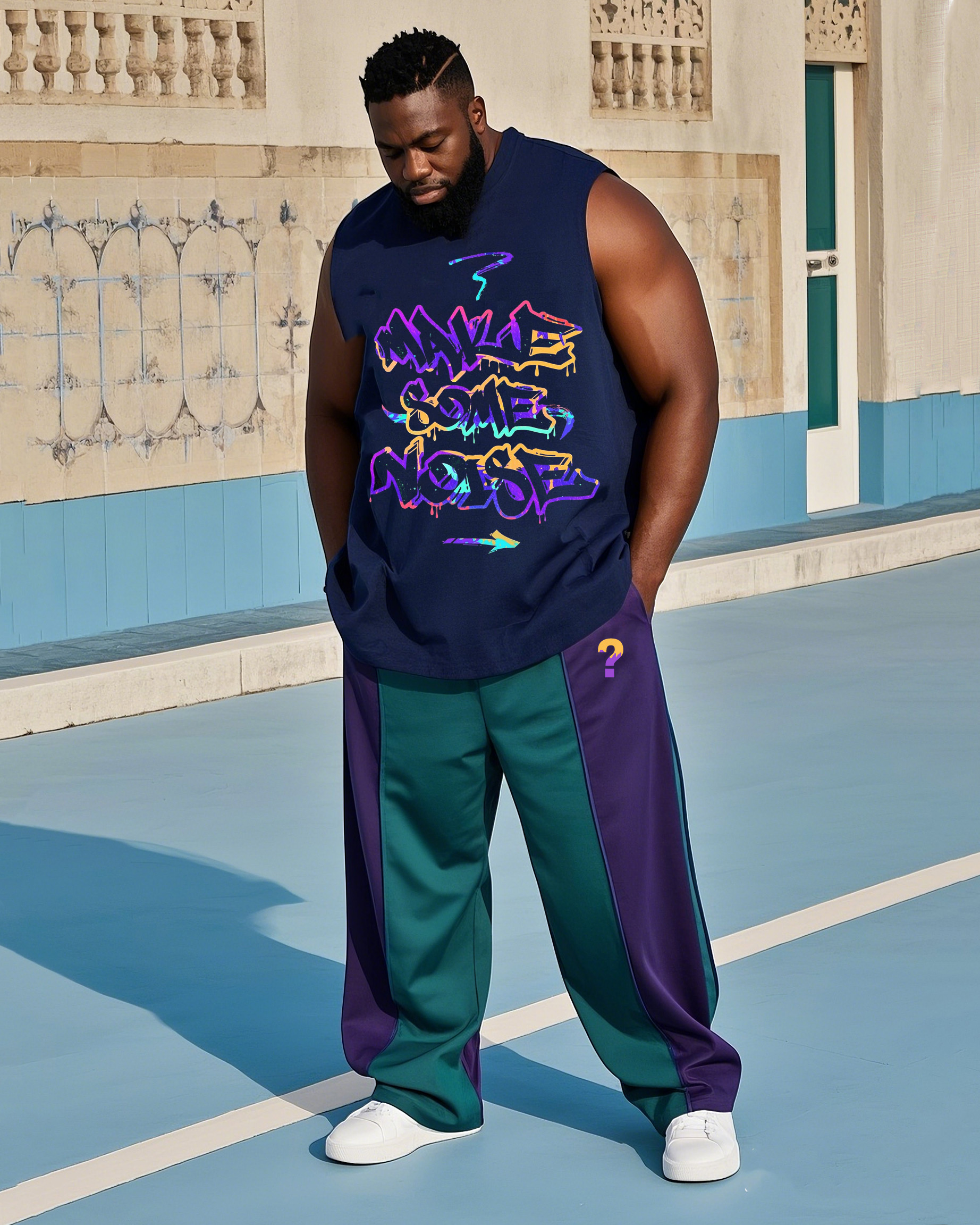 Big Boy Irregular English Creative/color Matching Vest Trousers Suit