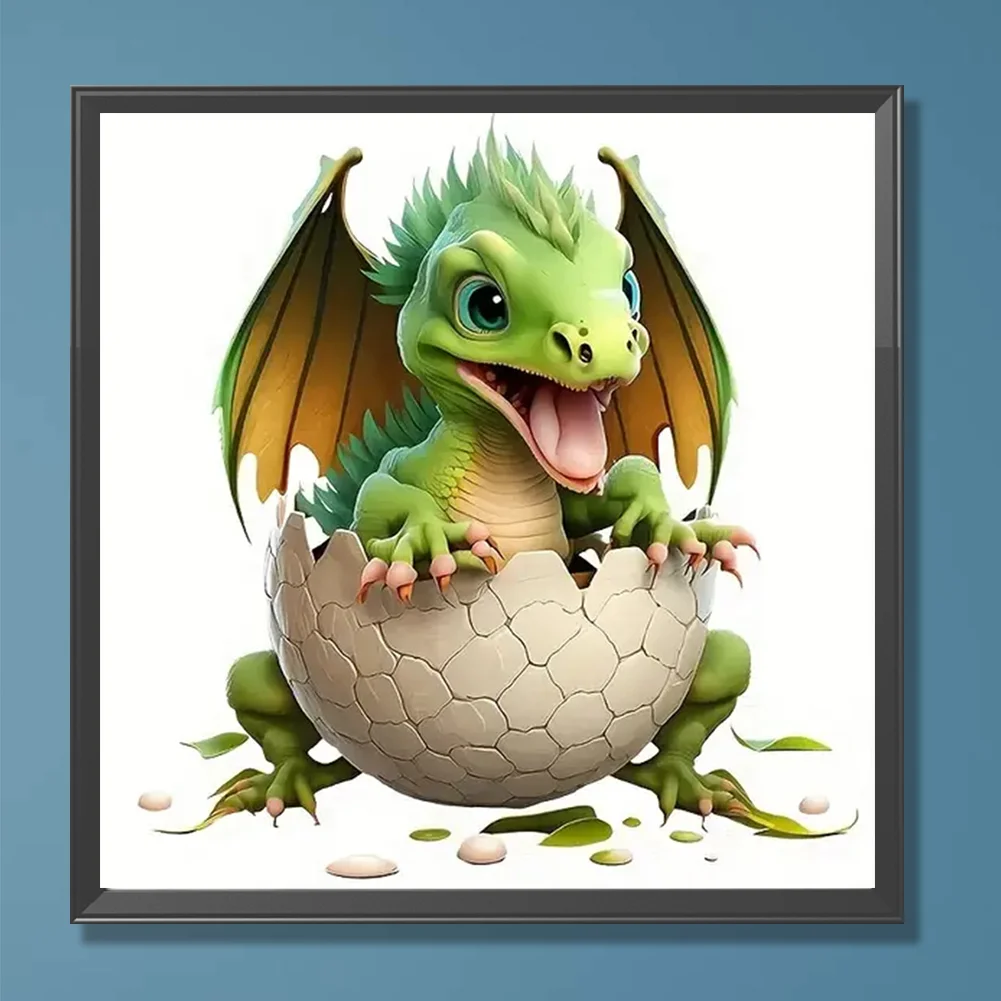 Full Round Diamond Painting 30*30cm - Little Dragon