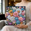 (Pre-Framed)Diamond Painting-DIY Crystal Rhinestone Colorful Flowers(25x25cm)