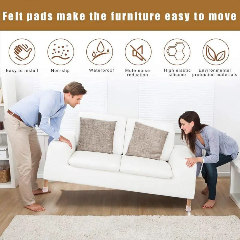 Felt Pads-Furniture silicone Protection Cover - Silicon Chair Leg Caps