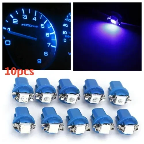 Dronehint 10Pcs T5 BLUE Universal Car Parts Dashboard Instrument Panel LED Lights Bulbs (For: Land Rover) Parts