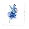 Blue Butterfly Flower-Paint by Numbers Acrylic Painting 40*40CM