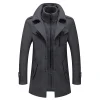 Men's Double Collar Cold Resistant Woolen Coat