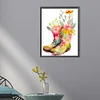 Diamond Painting -DIY Round Drill Flower Boots