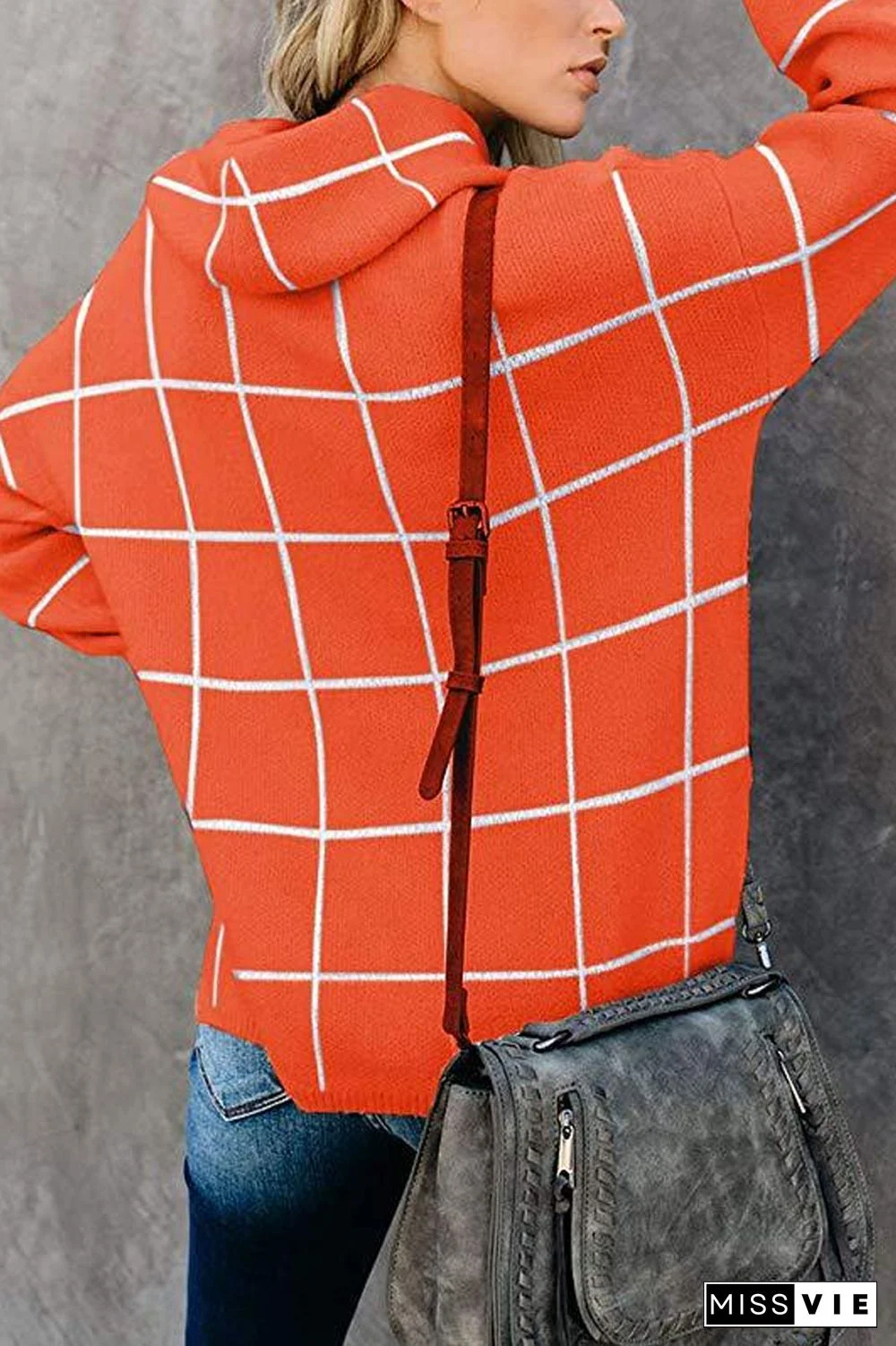 Turtleneck Plaid Casual Sweater