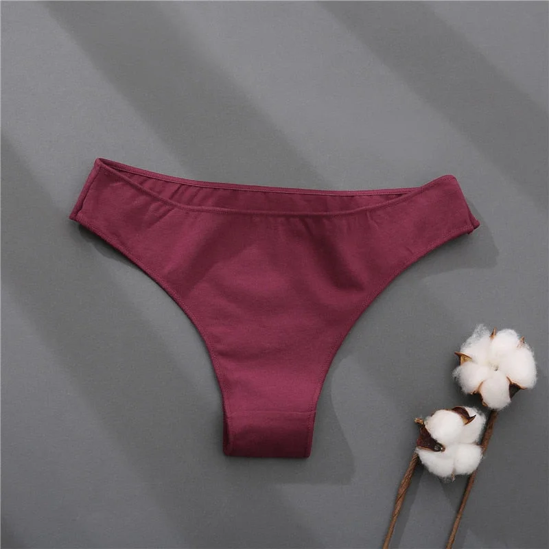 New Cotton Women's Panties Low Waist Female Underpants Briefs Cotton Underwear Sexy Lingerie G-String Girl Pantys M-XXL
