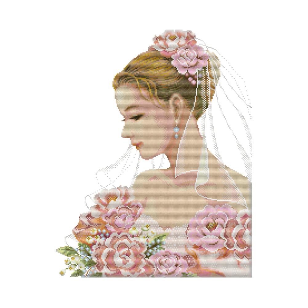 

Beautiful Bride - 14CT Stamped Cross Stitch - 40*49cm, 501 Original