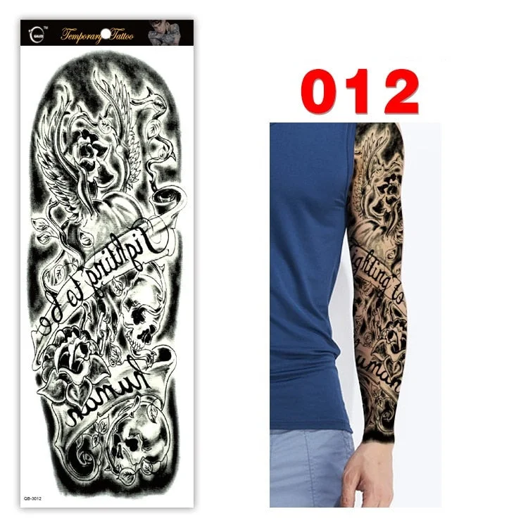 Full Arm Series Temporary Tattoo Full Arm Tattoo Sticker Lasting Waterproof Sweat Flower Arm Full Arm Tattoo Big Picture Sticker