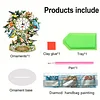 Diamond Painting Acrylic Bird on Branch Clock Ornaments
