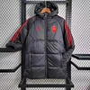 2024 Spain Black-Red Edge Soccer Long Cotton jacket 1:1 Thai Quality