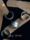 【Musical Genius】Matte Silver Star and Note Ring