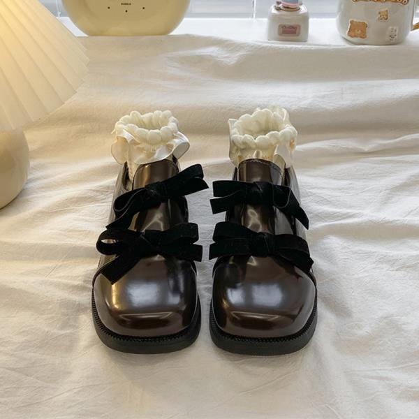 Shoes Black Sneakers Woman-shoes Roses 2025 Retro Butterfly-knot Women's Sneakers Summer 2025 Shoes Woman-shoes New Roses Black
