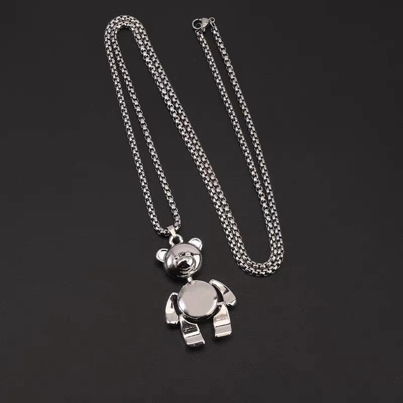 Hip-Hop Vintage Style Animal Letter Alloy Titanium Steel Plating Men’s Pendant Necklace Men Pendant Necklaces