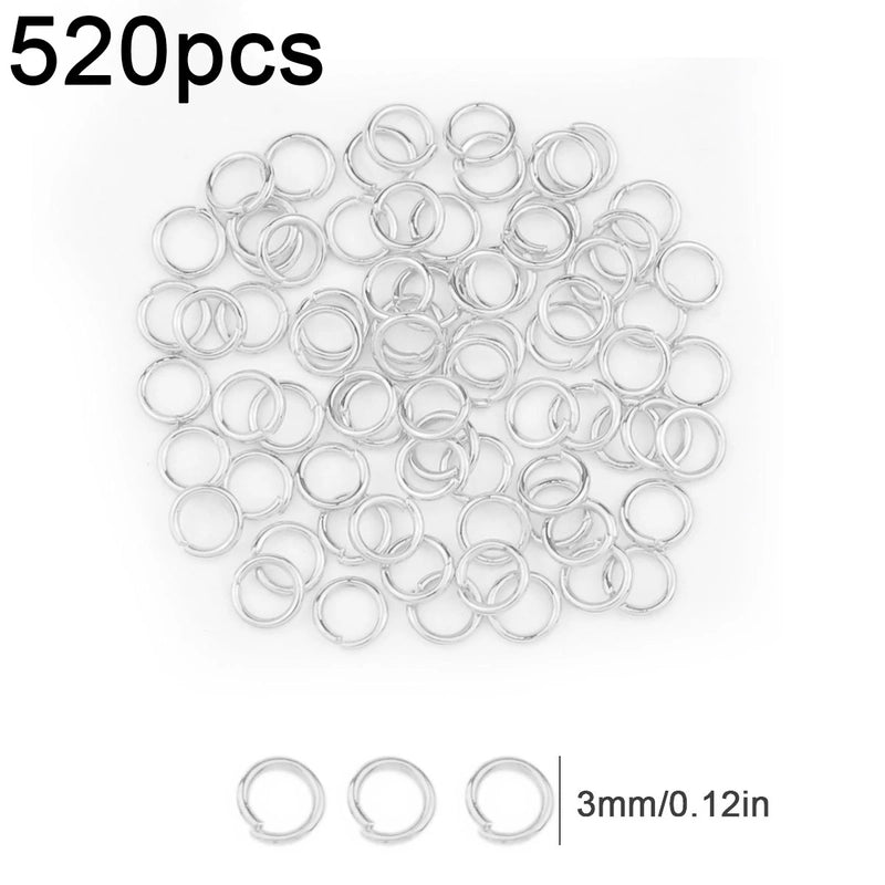 1 Set Diameter 3mm Diameter 4mm Diameter 5mm Alloy Solid Color Open Jump Rings Jewelry Accessories