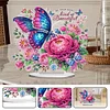 (US Local)Acrylic Special Shaped Butterfly Flower 5D DIY Diamond Painting Tabletop Decor