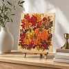 Framed Maple Pumpkin - DIY Button Art Painting Kit for Creativity DIY Pearl Dot Crafts for Gift Home Wall Decor 30*30CM