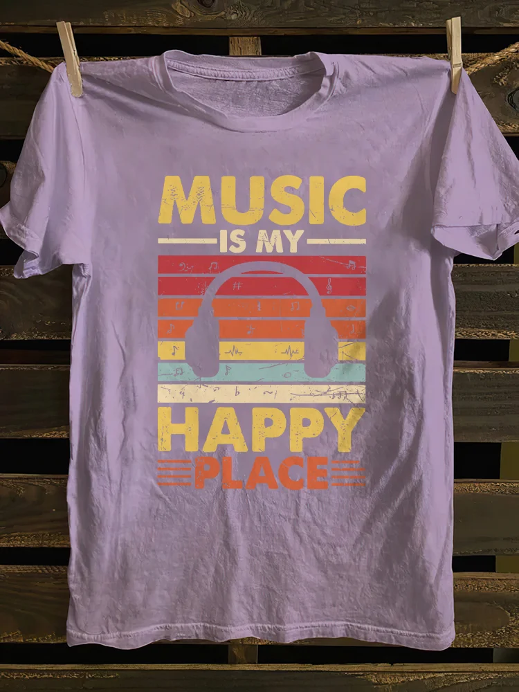 Music Is My Happy Place T-shirt
