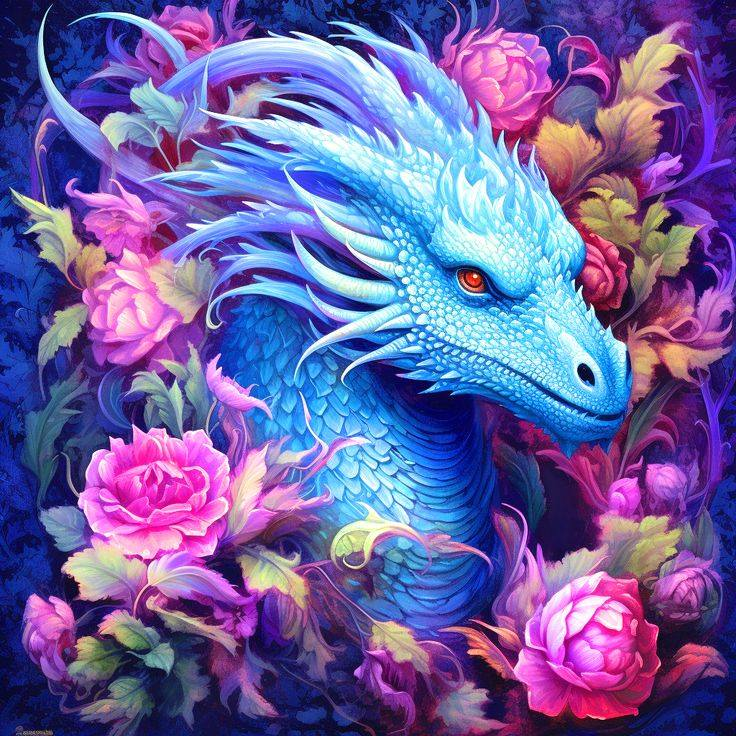 AB Diamond Painting Cute Baby Dragon Diamond Embroidery Fantasy