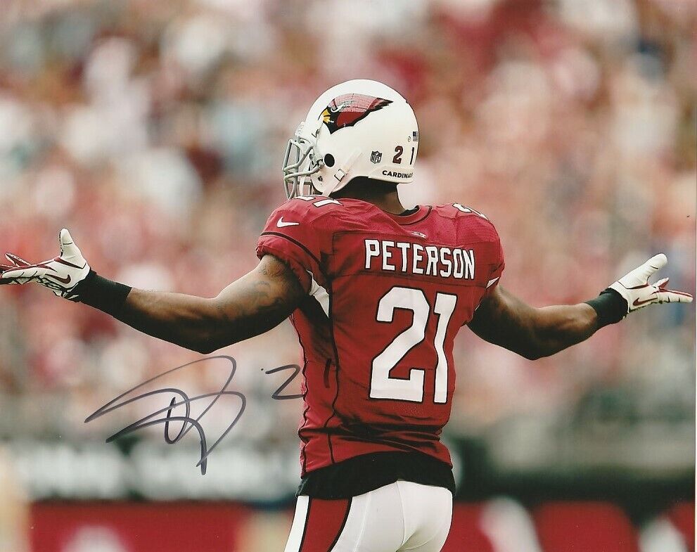 PATRICK PETERSON SIGNED ARIZONA CARDINALS FOOTBALL 8x10 Photo Poster painting #2 NFL EXACT PROOF