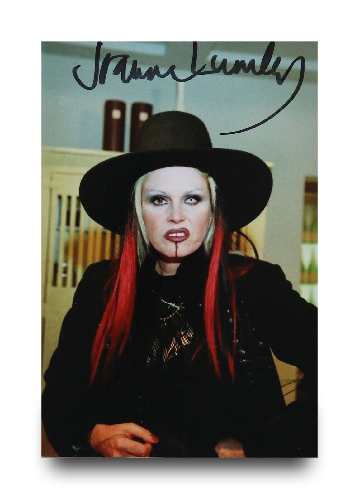 Joanna Lumley Signed 6x4 Photo Poster painting Absolutely Fabulous Patsy Genuine Autograph + COA