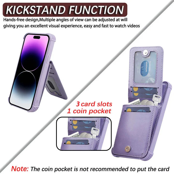 VANAVAGY Wallet Case for Apple iPhone 14 Pro 5G 6.1