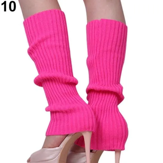 Lady Women High Socks Women Pure Colour Solid Candy Color Knit Winter Leg Warmers Loose Style Boot Socks Gift Warm boots leg