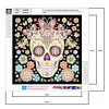 Flower Skull-Luminous Crystal Rhinestone Diamond Painting
