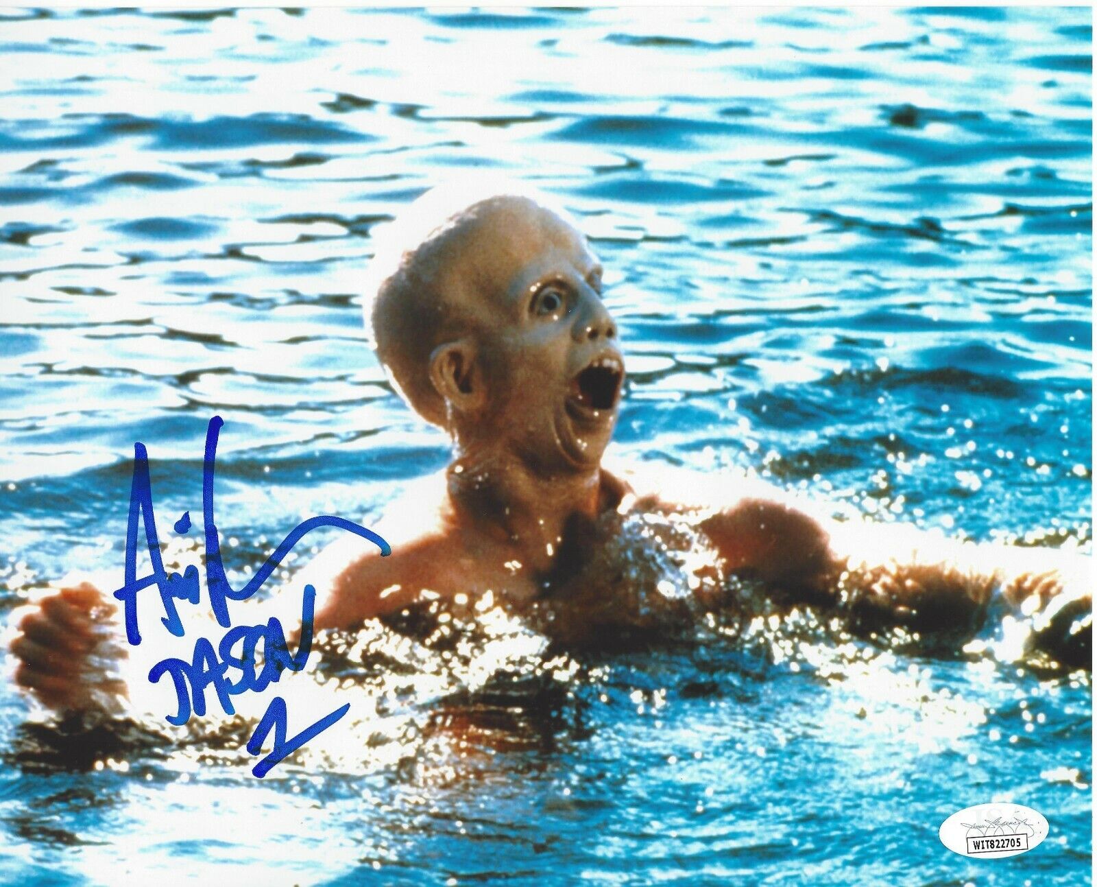 ARI LEHMAN SIGNED FRIDAY THE 13TH 1st JASON VOORHEES 8x10 Photo Poster painting B JSA COA PROOF