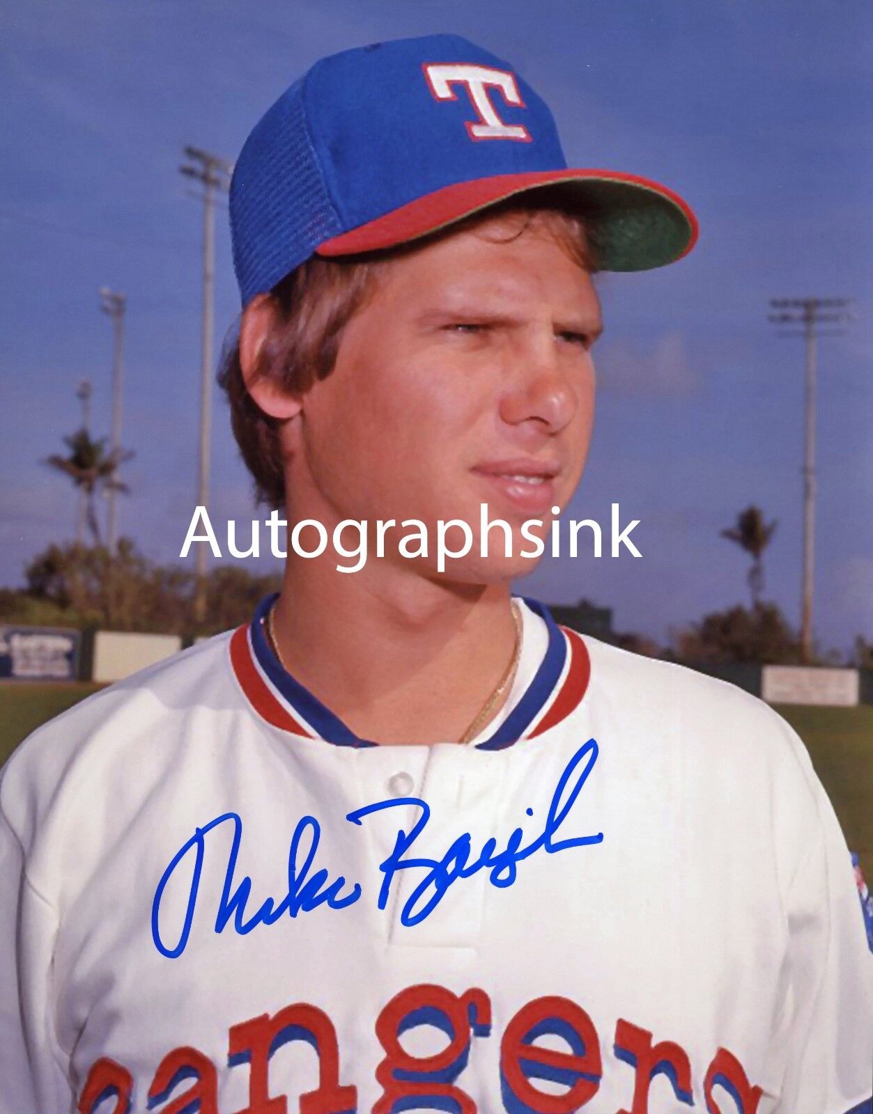 Mike Bacsik autographed 8x10 Texas Rangers(rt-handed pitcher) #5*