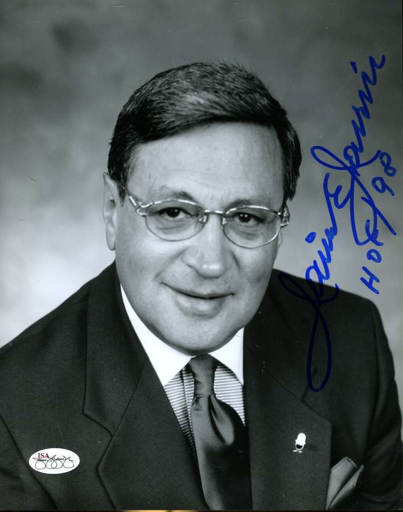 Jaime Jarrin Hof 98 Signed 8x10 Photo Poster painting Jsa Cert Sticker Authenticated Autograph