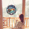 Diamond Painting Single-Sided Acrylic Beach Life Pendant for Home Wall Door and Window Decoration