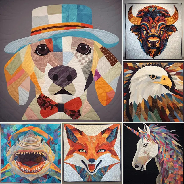 Animal Patchwork Project Tutorials Template Kit II-With Instructions