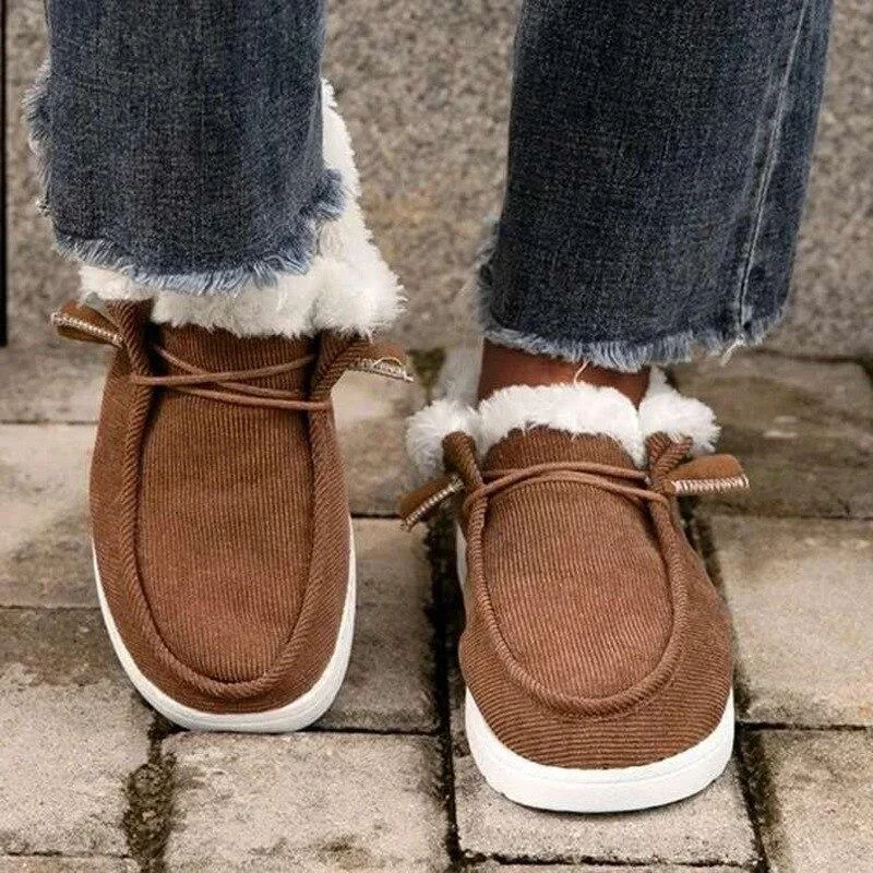 ROSE - Plush Lined Corduroy Snow Boots