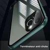 Coque Transparente magnétique pour iPhone avec Boucle Bouble Face