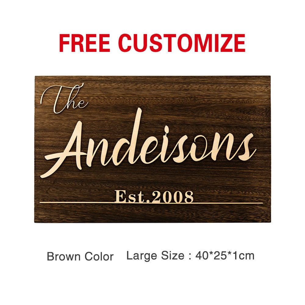Custom Wooden House Sign Personalized Home Outdoor Plates Apartment Door Numbers Signs For Door Yard Decoration