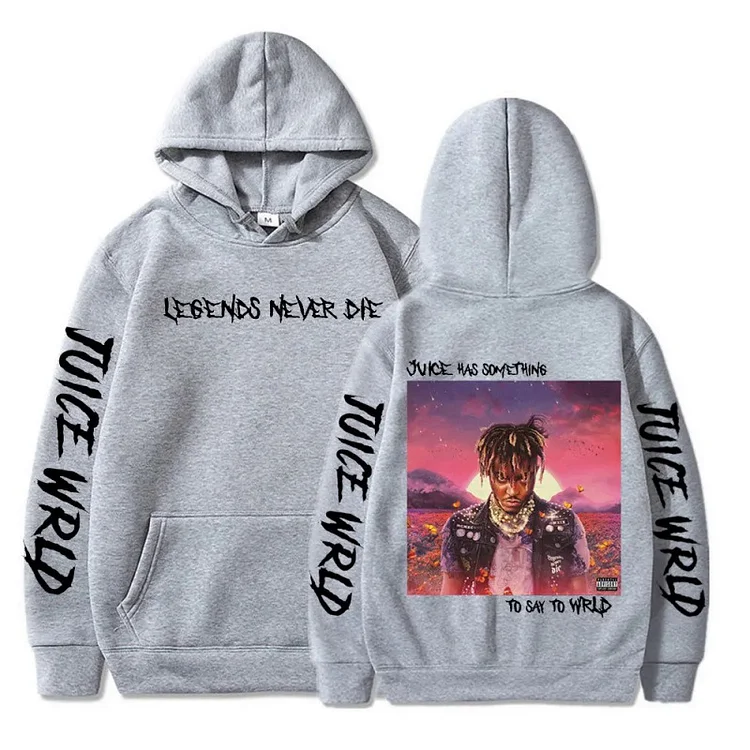 Rapper Juice Wrld Letter Printed Hoodies Sweatshirts at Hiphopee